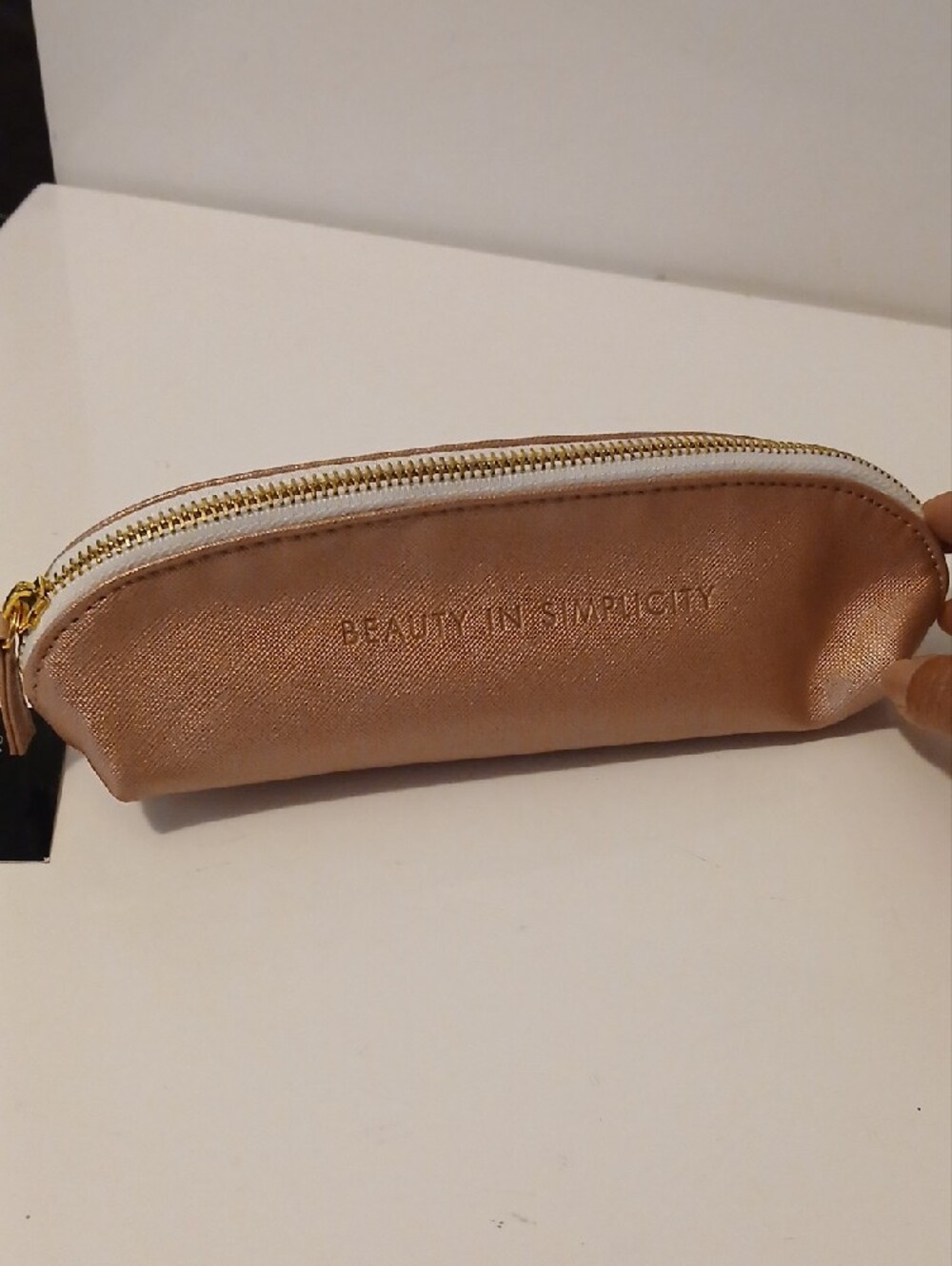 Rose Gold 'Beauty in Simplicity' Zip Pouch